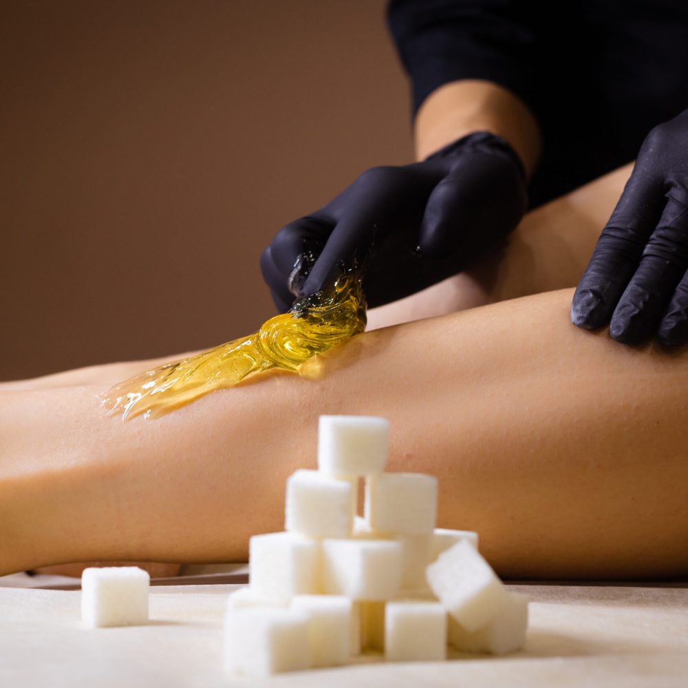 woman depilation procedure wax sugaring spa woman depilation procedure wax sugaring spa